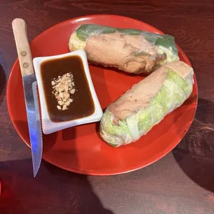 A9. BBQ Chicken Summer Rolls(2)