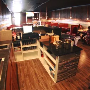 interior, sushi and sashimi