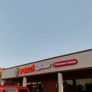 the front of the restaurant