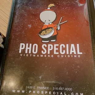 a menu for a restaurant
