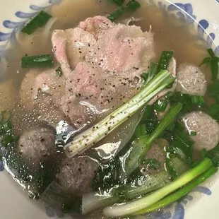 Meatballs Pho made in-house every hour--such a great touch.