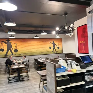 interior, sushi and sashimi