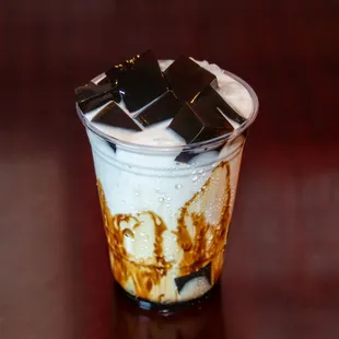 Grass Jelly Milk Drink