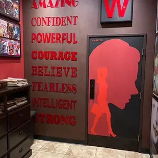 Don't miss the hallway to the restrooms!