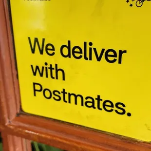 we deliver with postmates