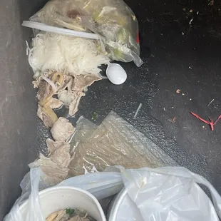 Container not properly sealed for to go food