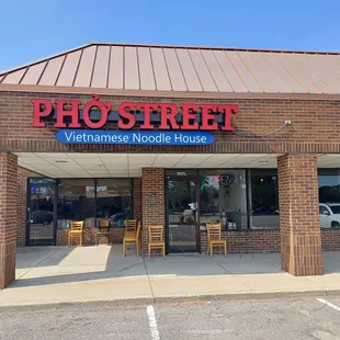 the front of the restaurant