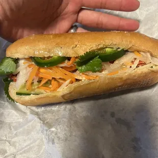 Dac biet special. Great flavors but small for the price (included my hand for reference)