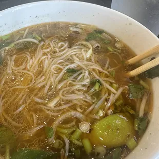 Rare beef pho