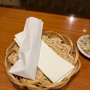 Napkins and utensils