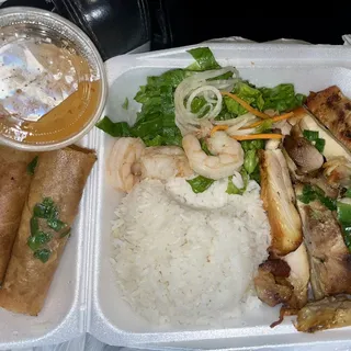 25. Charbroiled Meat, Shrimp and Eggrolls