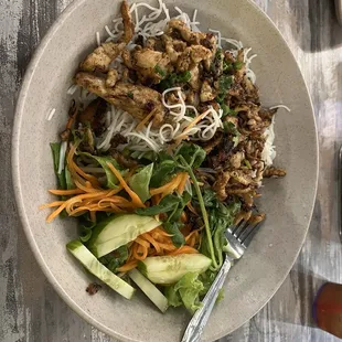 Bun chicken lemongrass