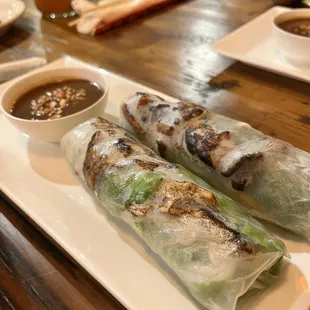 Grilled pork A2. Two Piece Fresh Spring Rolls