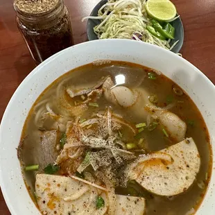 Spicy Beef &amp; Pork Noodle Soup (Bun Bo Hue) was delicious!