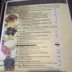Updated menu prices