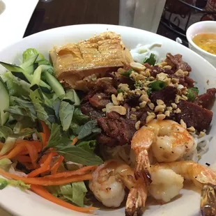 #38 grilled shrimp pork and bean curd. Tasty!
