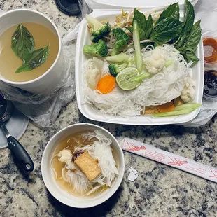 Large order of veggie pho