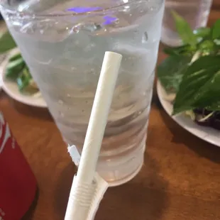 Paper straw, better than plastic :)