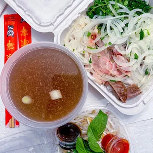 #12 special all the meats: tripe, meatball, fatty brisket, raw meat