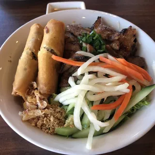28. Char-Broil Pork and Egg Rolls Over Vermicelli