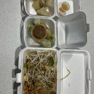a variety of food items
