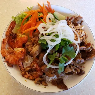 a bowl of food on a table