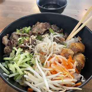 Build your own bowl with bbq pork