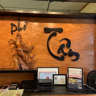 the front desk of a restaurant