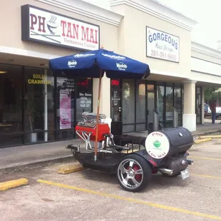 If you gonna grill, you gotta grill it the right way! Hot Rod Grill Master Trailer - side ptoject.