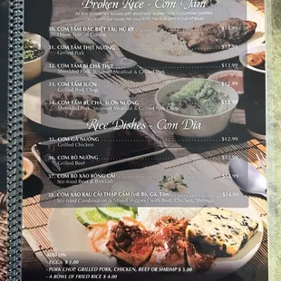 Rice Menu