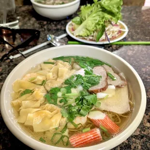 a bowl of soup on a table