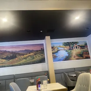 More murals on side wall.