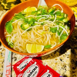 Vegetable Pho with Beef Broth