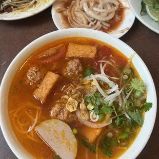 Bun Rieu! Make sure to ask for shrimp paste if you like a richer broth