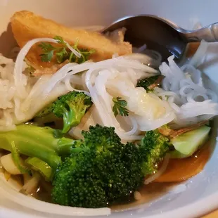 Hu tieu nuoc chay ($11), vegan by default. This was essentially pho. It was really good &amp; savory. Best vegan dish they have.