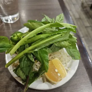 Usual things with Pho. But, they give Culantro also!
