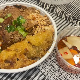 Lemongrass Chicken + Eggroll Vermicelli Bowl
