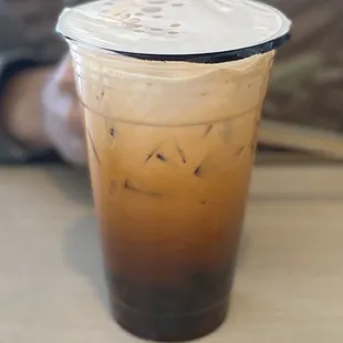 Thai tea with boba