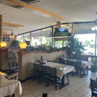 the inside of a restaurant