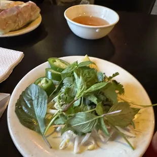 Fresh ingredients to add to pho