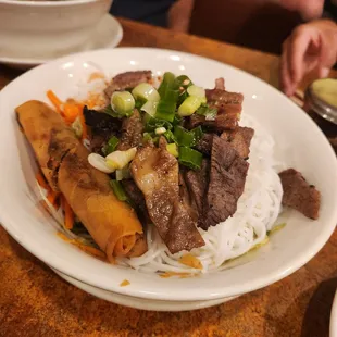 a plate of vietnamese food