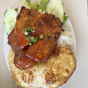 Pork chop (HUGE portions! Best deal)