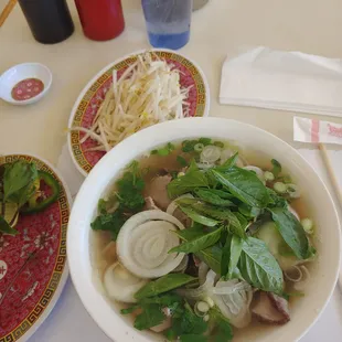 Brisket and rare steak