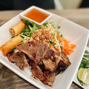 a plate of food on a table