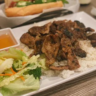 Grilled Pork with Rice