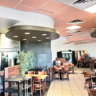 the inside of a restaurant