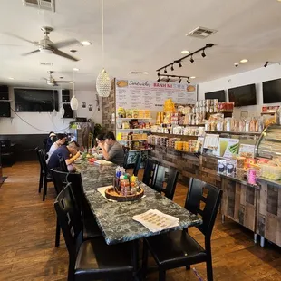 the interior of a restaurant
