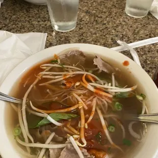 Pho Tai with siracha