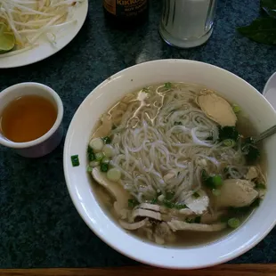 Chicken Pho and tea for my momma and me...