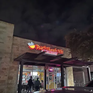 outside